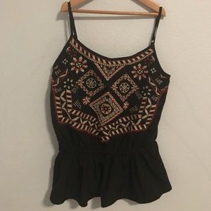 Abercrombie&Fitch Embroidered Peplum Tank